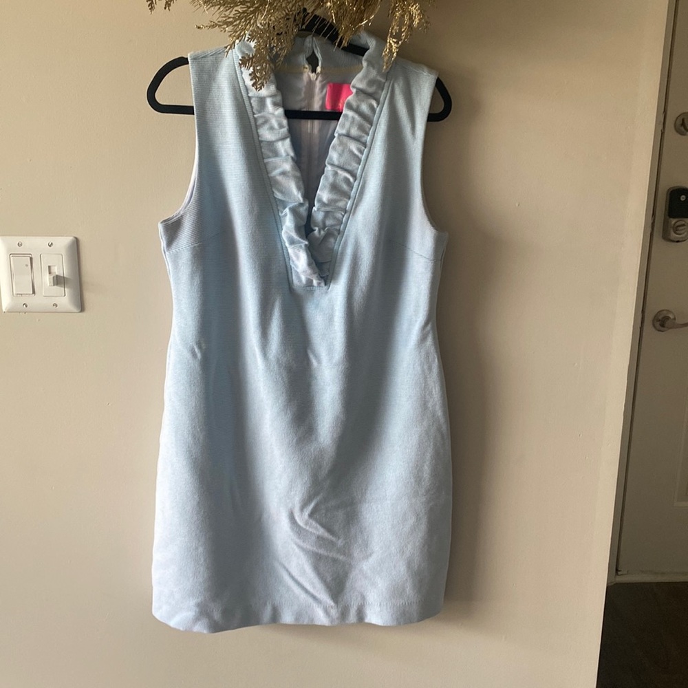 COPY - Blue and white stripe Lilly Pulitzer dress